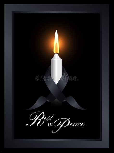 Black ribbon candle stock illustration. Illustration of clipping - 11231200