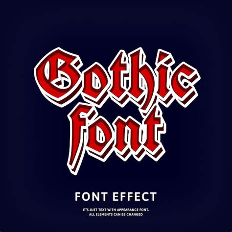 Premium Vector | Gothic text effect grunge vintage retro style