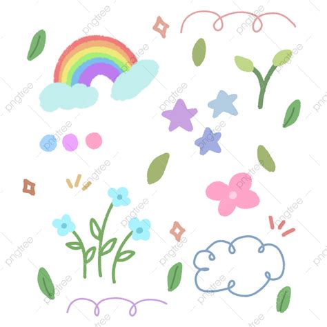 Cute Stickers White Transparent, Cute Stickers, Sticker, Sticker Set ...