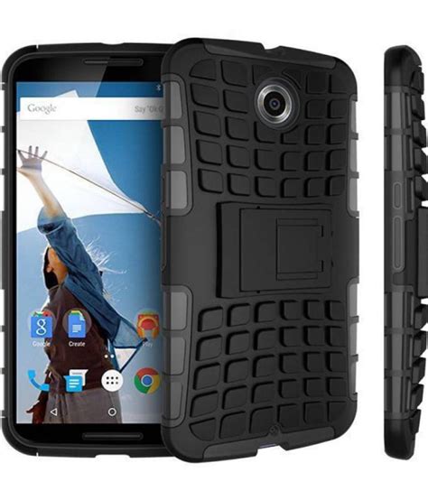 Google Nexus 6 Cases with Stands Om - Black - Plain Back Covers Online ...