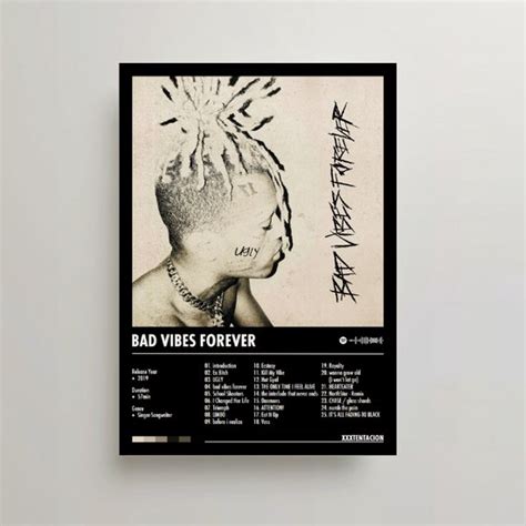 XXXTENTACION Poster - Bad Vibes Forever Album Cover Poster ...