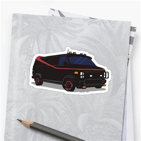 "The A-Team Van " Sticker by Feelmeflow | Redbubble