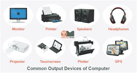 Examples of Output Devices of the Computer — TutorialsMate