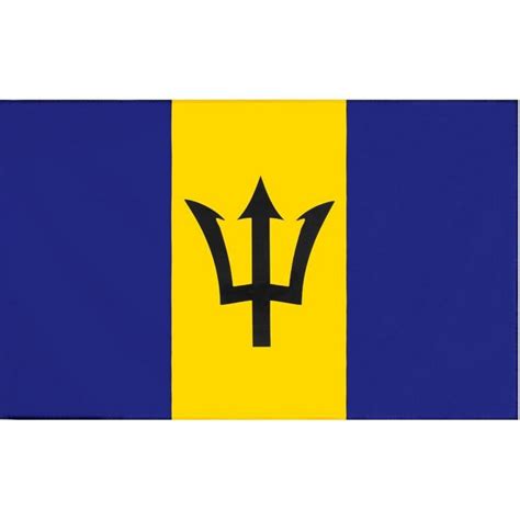 Barbados Flag, Double Stitched Edges, Barbadian Flag Bajan Flag of Bar ...