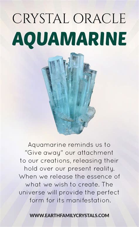 Aquamarine Crystal Oracle. Know your favorite crystal better. #crystals #healing #oracle # ...