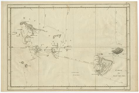 Antique Map of the Friendly Islands by Bénard (c.1785)