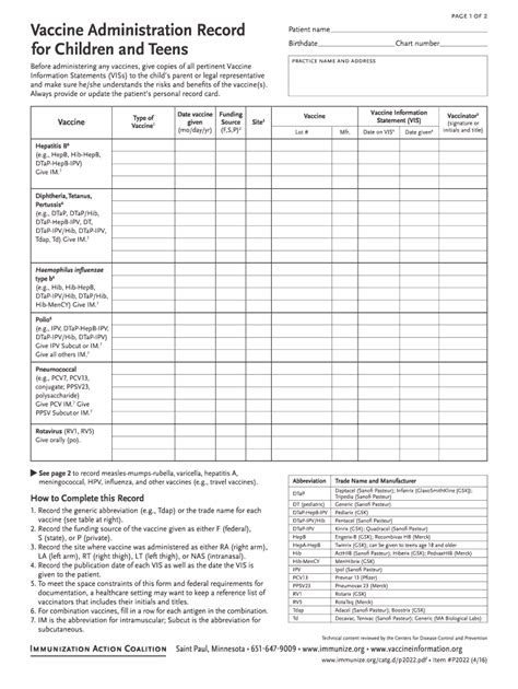 Vaccine Card Printable Template - Printable Word Searches