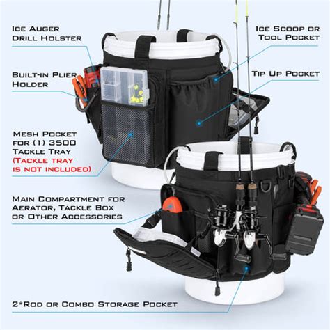 KastKing Karryall Fishing Bucket Organizer for 5 Gallon Bucket