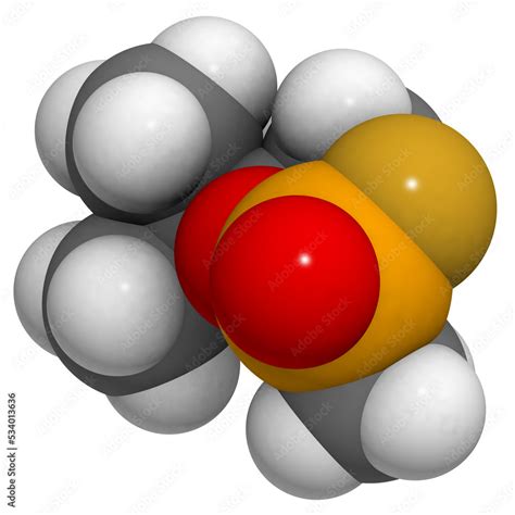 Soman nerve agent, molecular model. Soman is a chemical weapon ...