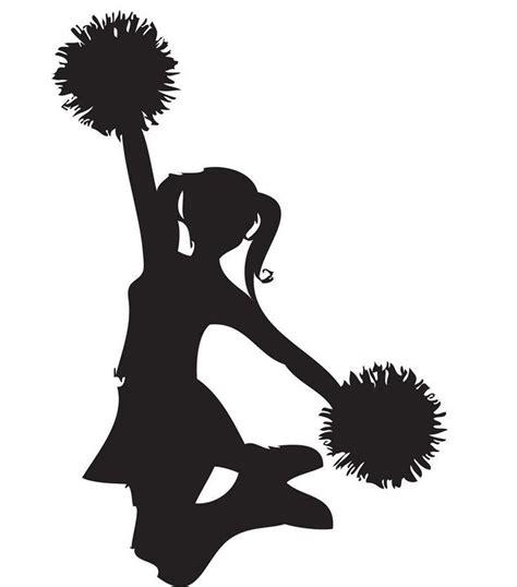 Cheerleader%20Clip%20Art | Cheerleader clipart, Silhouette clip art, Silhouette art