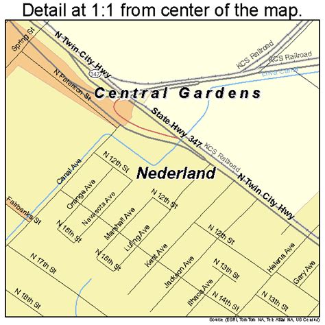 Nederland Texas Street Map 4850580