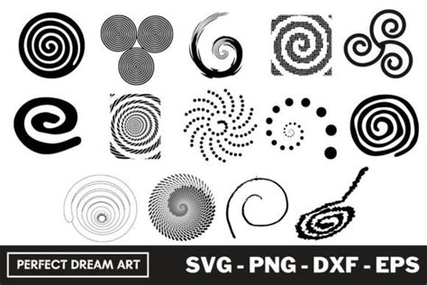 Spiral Silhouette Bundles Graphic by PerfectDreamArt · Creative Fabrica