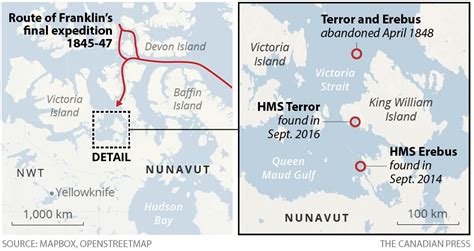 Photos: First look at HMS Terror shows boat from doomed Franklin Expedition intact - National ...