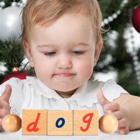 Wooden Letter Blocks, Educational Toys For Toddlers, Manipulative Alphabet Blocks, Spinning ...