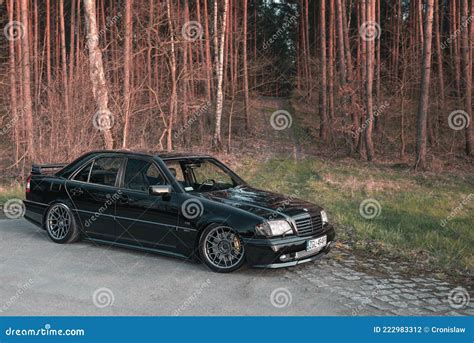 Old Black Tuned Mercedes Benz C-class W202 Model Editorial Photography - Image of benz, germany ...