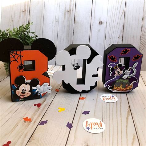 Mickey Boo Halloween Letters 3D Letters Halloween Gift - Etsy | Mickey mouse halloween, Disney ...