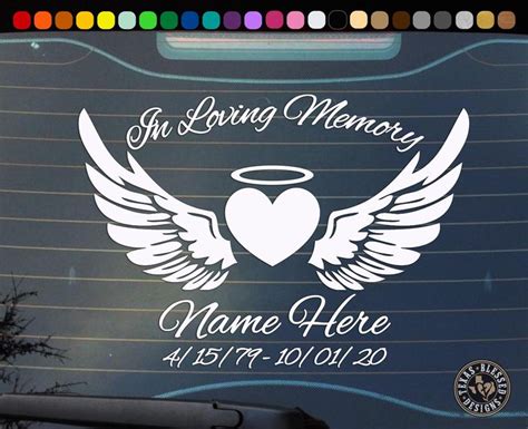 In Loving Memory Memorial Decal in Memory Decal for Your - Etsy | Memorial decals, In loving ...