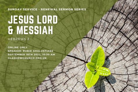 Jesus Lord and Messiah | Sermons | Glasgow Church of Christ