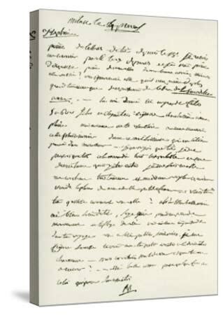 Letter from Napoleon Bonaparte to his first wife Joséphine de Beauharnais, 23 May 1796 Giclee ...