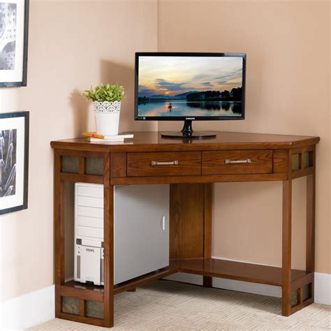 Charlton Home® Jablonski Solid Wood Corner Desk & Reviews | Wayfair