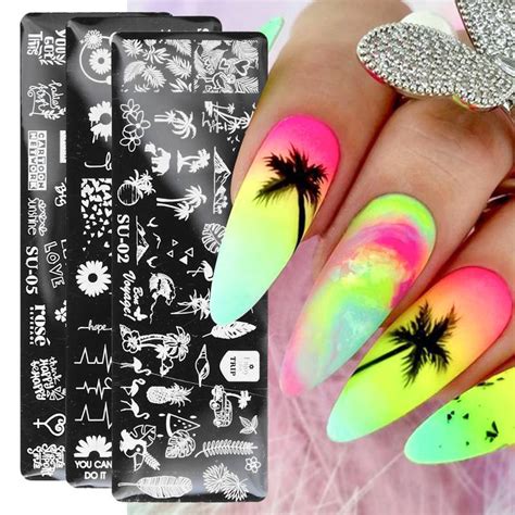 Stainless Steel Nail Art Stamping Plates - Create Stunning Designs With Ease - Temu