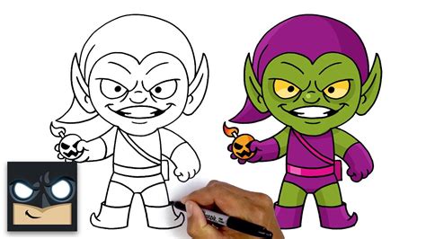 How To Draw Green Goblin - Step By Step Tutorial