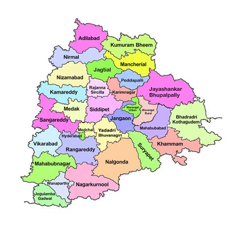 Telangana Map With Roads