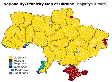 Nationality/Ethnicity Map of Ukraine : MapPorn