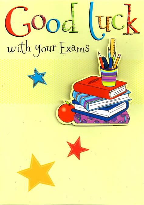 Good Luck With Your Exams Greeting Card inside Good Luck Card Templates ...