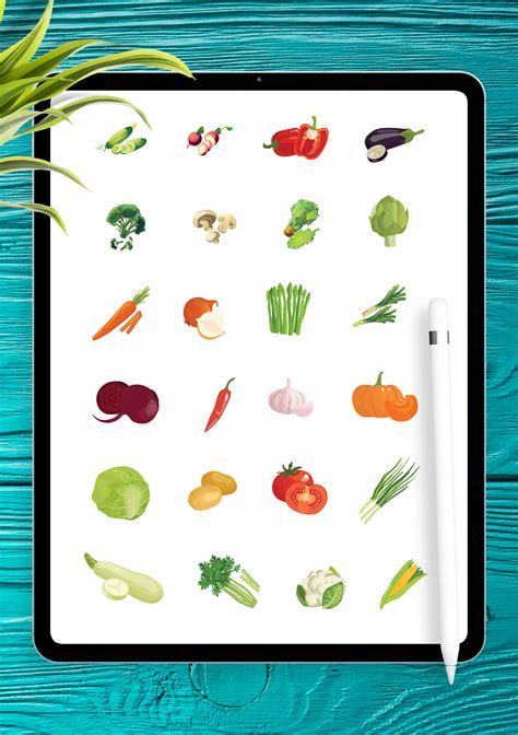 Download Vegetable-inspired Sticker Pack PNG