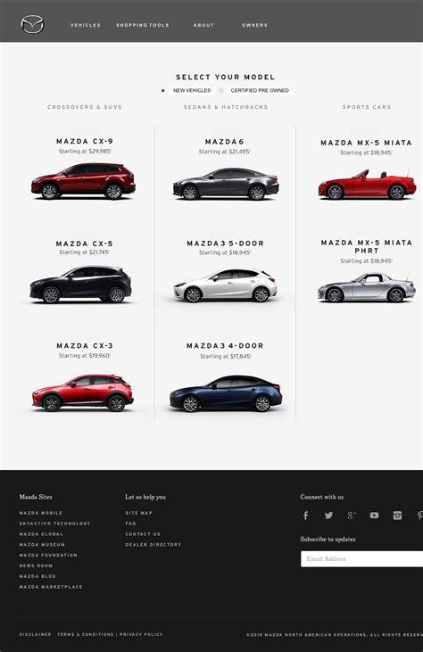 Mazda USA || Inventory Search || UX Wires on Behance