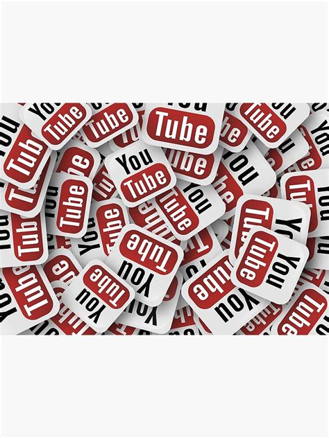 "youtube logo in stickers" Poster for Sale by FashionBazar1 | Redbubble