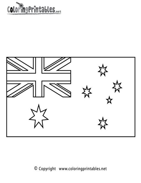 Australia Flag Coloring Page - A Free Travel Coloring Printable | Flag ...