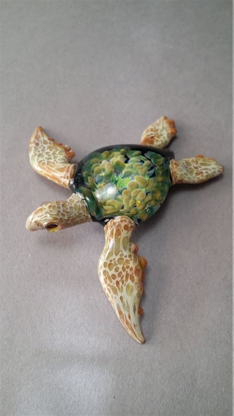 Glass Turtle Shell Sea Turtle Sea Shell Blown Glass Turtle Sculpture ...