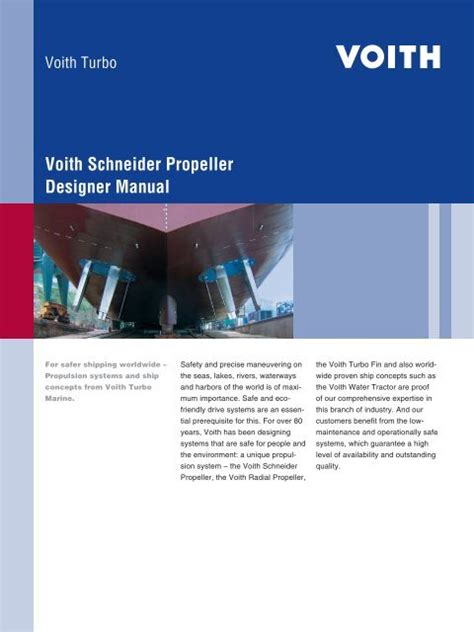 Voith Schneider Propeller Designer Manual - Voith Turbo