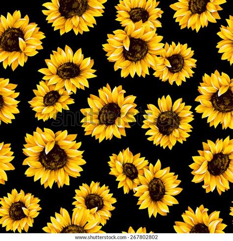 Sunflower Pattern Stock Illustration 267802802 | Shutterstock