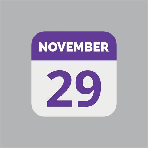 November 29 Calendar Date Icon 23203086 Vector Art at Vecteezy