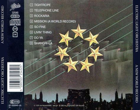 Car tula Trasera de Electric Light Orchestra - A New World Record - Portada