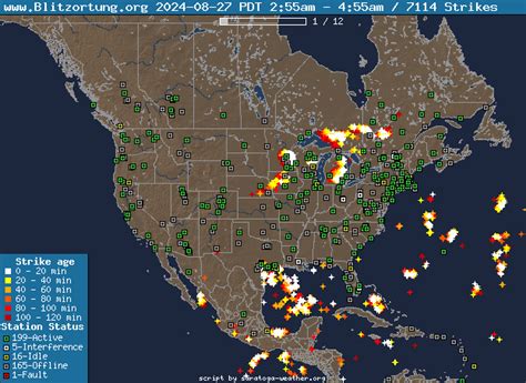 Lightning Strike Maps for USA - Northwest Weather Network