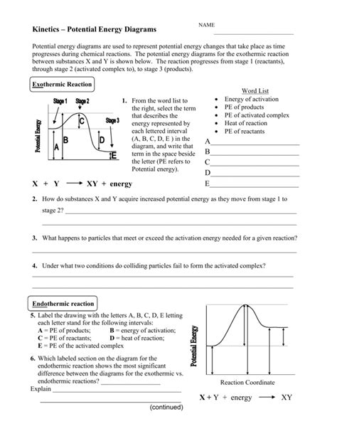 Exothermic And Endothermic Reactions Worksheet - Worksheets For Kindergarten