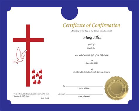 Roman Catholic Certificate of Confirmation (Packs of 10 or 50) – $14.95 ...