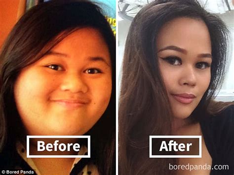 Transformations show what weight loss does to the face | Daily Mail Online