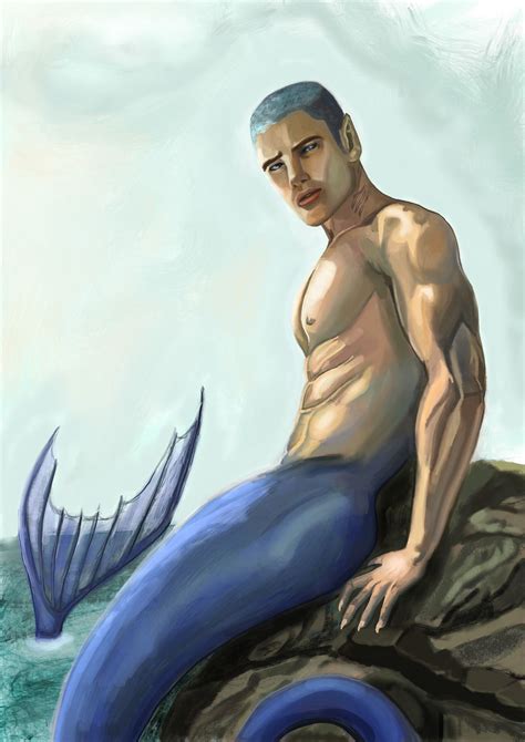 Merman on Pantone Canvas Gallery | Mermaid art, Merman, Mermaid mythology