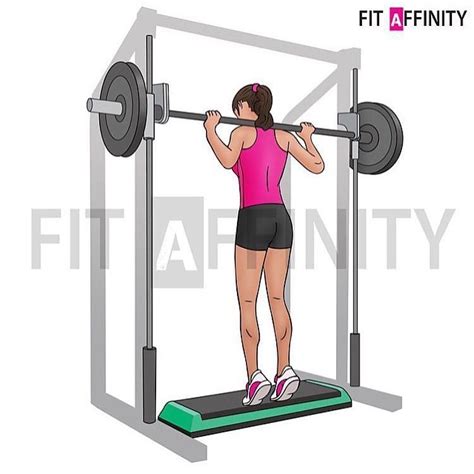 FitAffinity — Standing smith machine calf raise Muscles...