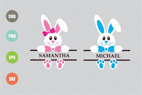 Easter Bunny Svg, Easter Monogram Svg