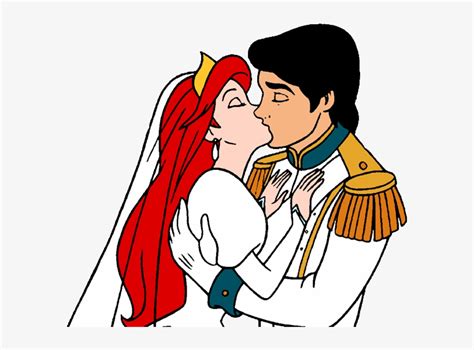 Ariel, Eric Wedding Kiss - Ariel And Eric Wedding Kiss Transparent PNG ...