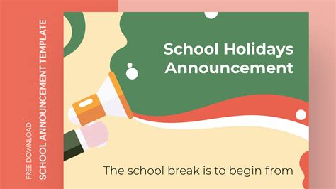 School Holiday Announcement Free Google Docs Template - gdoc.io