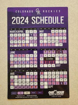 Denver Rockies Schedule 2024 - Suzy Zorana