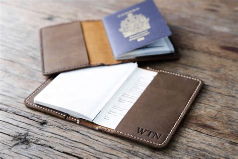 Personalized Leather Passport Cover [Handmade] [Free Shipping]