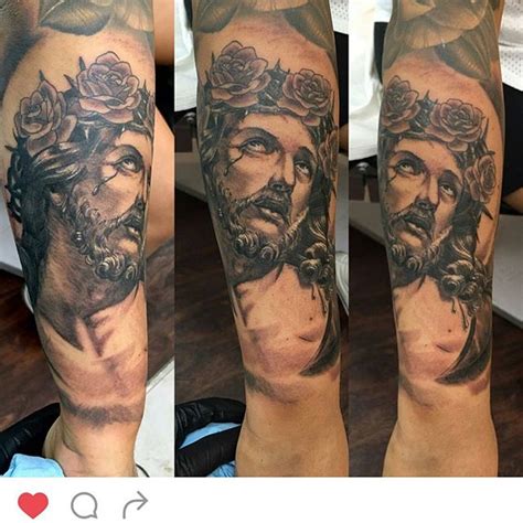 Jesus Crown of Thorns Tattoo by Chris Cockrill - Remington Tattoo Parlor